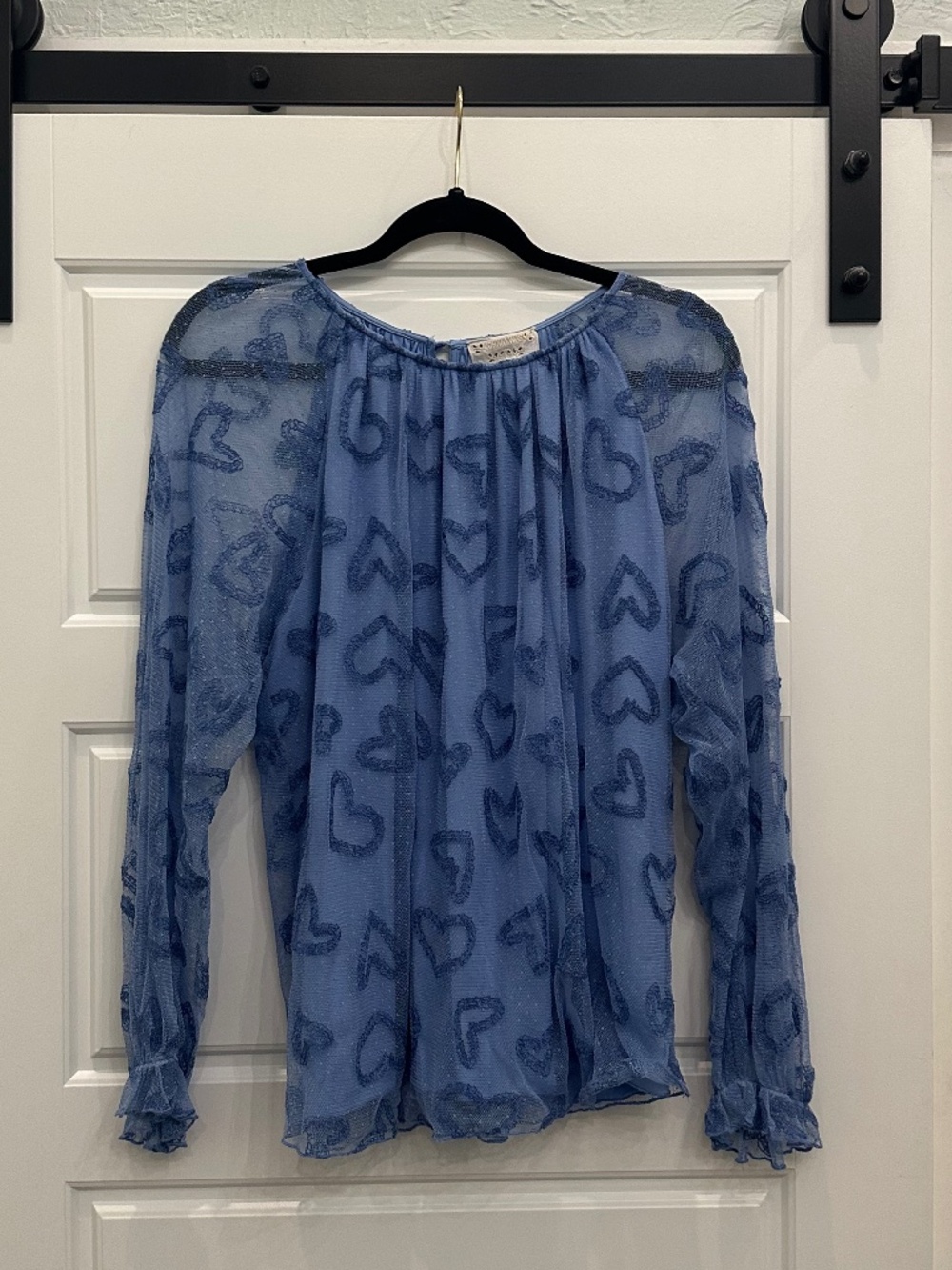 Johnny Was Jade Blue Lace Shirt